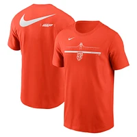 T-shirt Nike orange San Francisco Giants 2-Hit Speed ​​City Connect pour homme