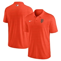 Polo de performance à rayures Victory pour homme la collection authentique des San Francisco Giants Nike, orange, orange