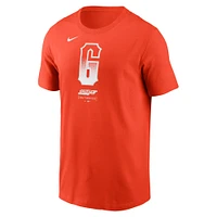 T-shirt Nike orange avec grand logo des Giants de San Francisco City Connect pour homme