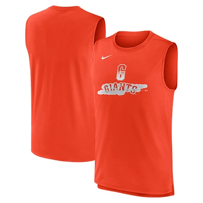 Débardeur musculaire Nike Orange San Francisco Giants City Connect pour homme