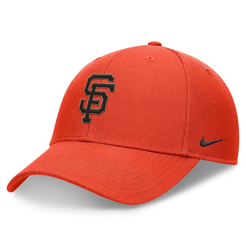 Casquette ajustable Nike Orange San Francisco Giants Club Performance pour homme