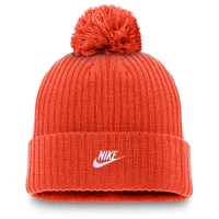 Bonnet en tricot à revers avec pompon Nike Orange San Francisco Giants Collection Cooperstown pour homme