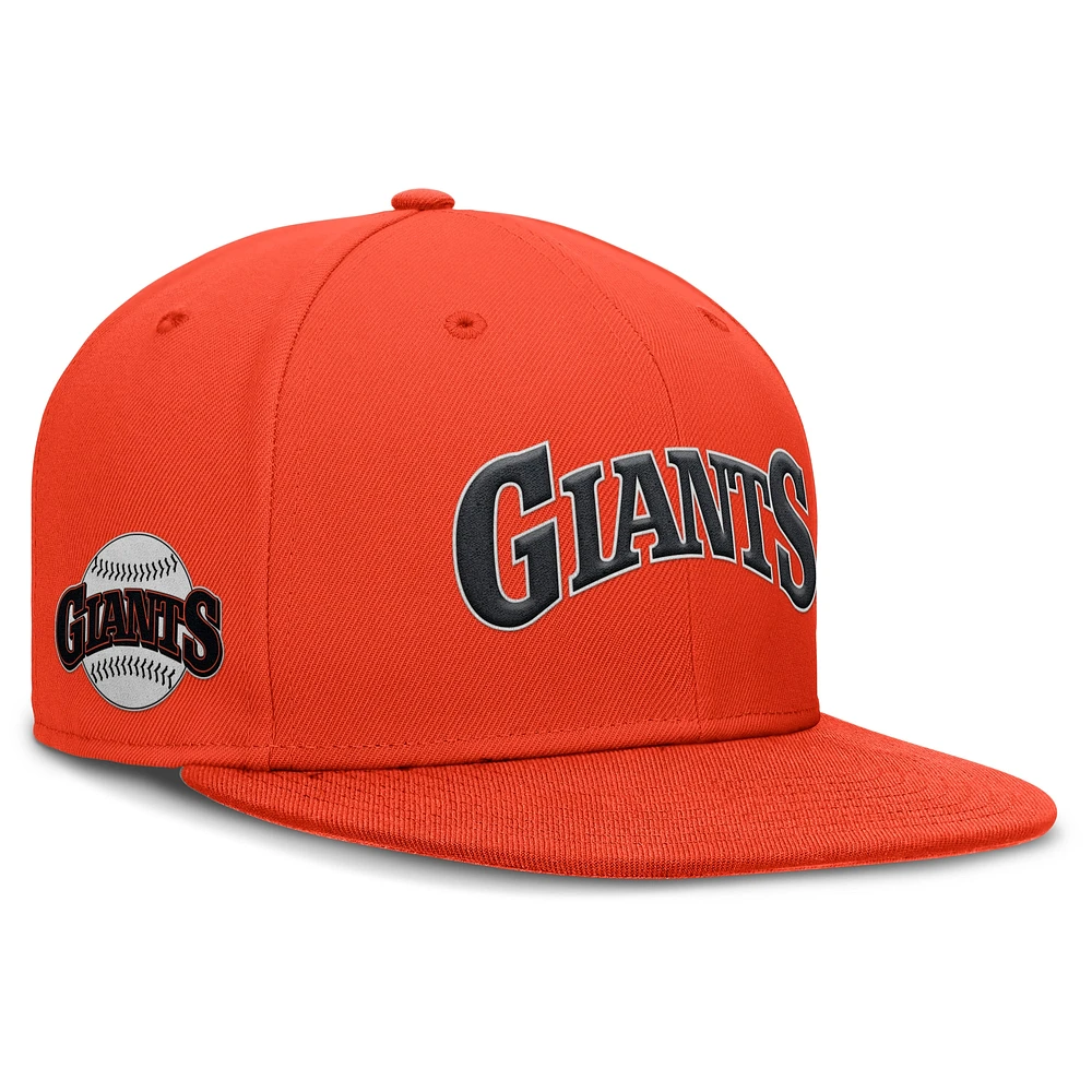 Casquette ajustée True Performance Cooperstown des Giants de San Francisco pour homme Nike Orange