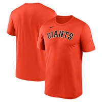 T-shirt New Legend Wordmark des Giants de San Francisco Nike orange pour homme