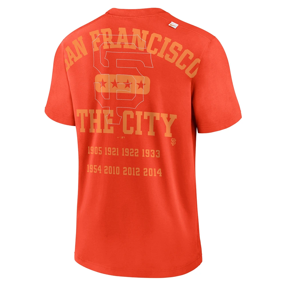 Men's Nike Orange San Francisco Giants Statement Game Over T-Shirt