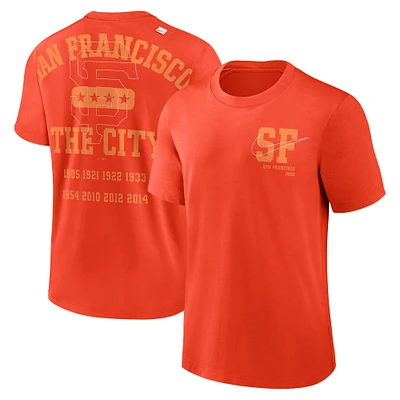 T-shirt Game Over pour homme Orange San Francisco Giants Statement Nike