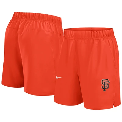 Short tissé Victory Performance Nike orange pour hommes des Giants de San Francisco