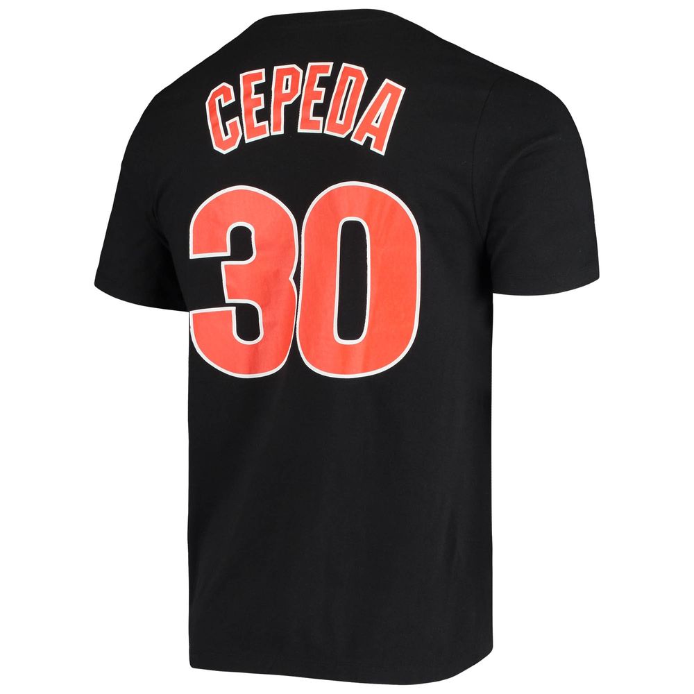 Men's Nike Orlando Cepeda Black San Francisco Giants Name & Number T-Shirt