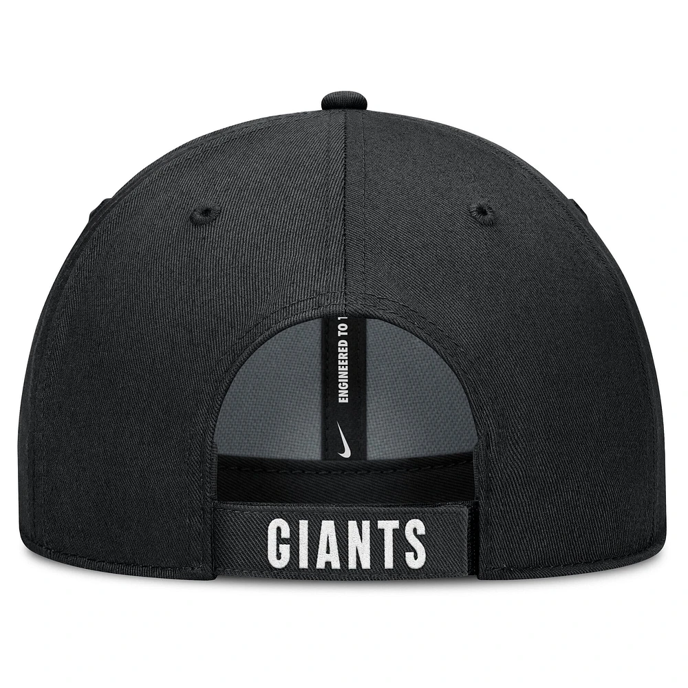 Men's Nike White/Black San Francisco Giants Club Performance Adjustable Hat