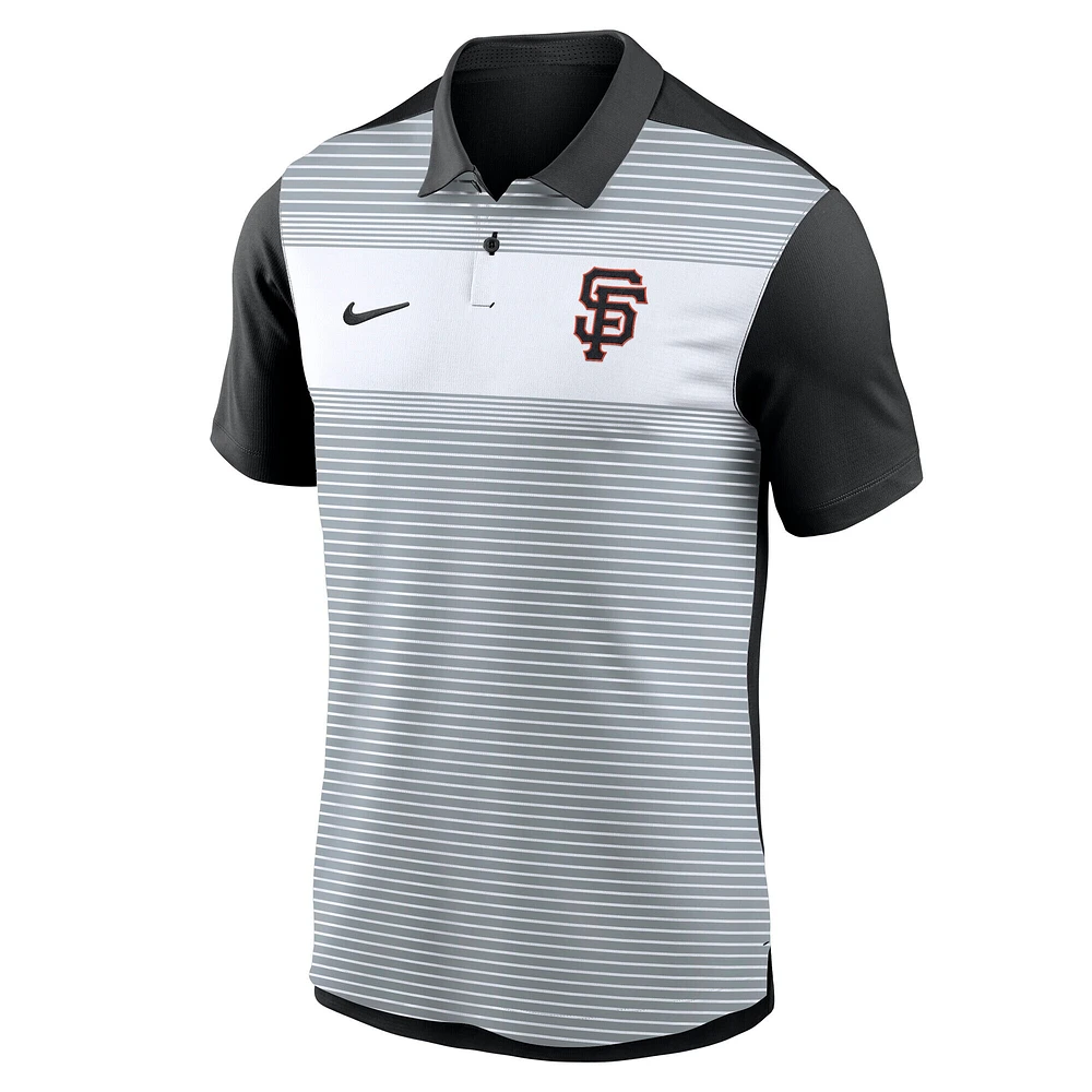 Polo Nike Performance blanc/noir San Francisco Giants Vapor Striped pour homme