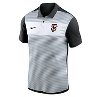 Polo Nike Performance blanc/noir San Francisco Giants Vapor Striped pour homme