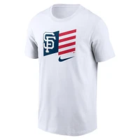 Men's Nike White San Francisco Giants Americana Flag T-Shirt