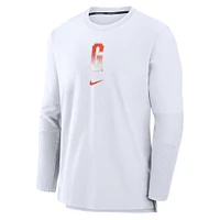 Men's Nike White San Francisco Giants Authentic Collection City Connect Player Tri-Blend Performance Pullover Jacket