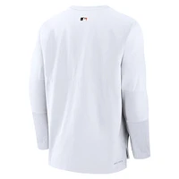 Men's Nike White San Francisco Giants Authentic Collection City Connect Player Tri-Blend Performance Pullover Jacket