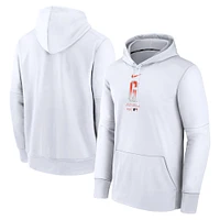 Sweat à capuche Nike pour hommes, blanc, San Francisco Giants Authentic Collection City Connect Practice Performance