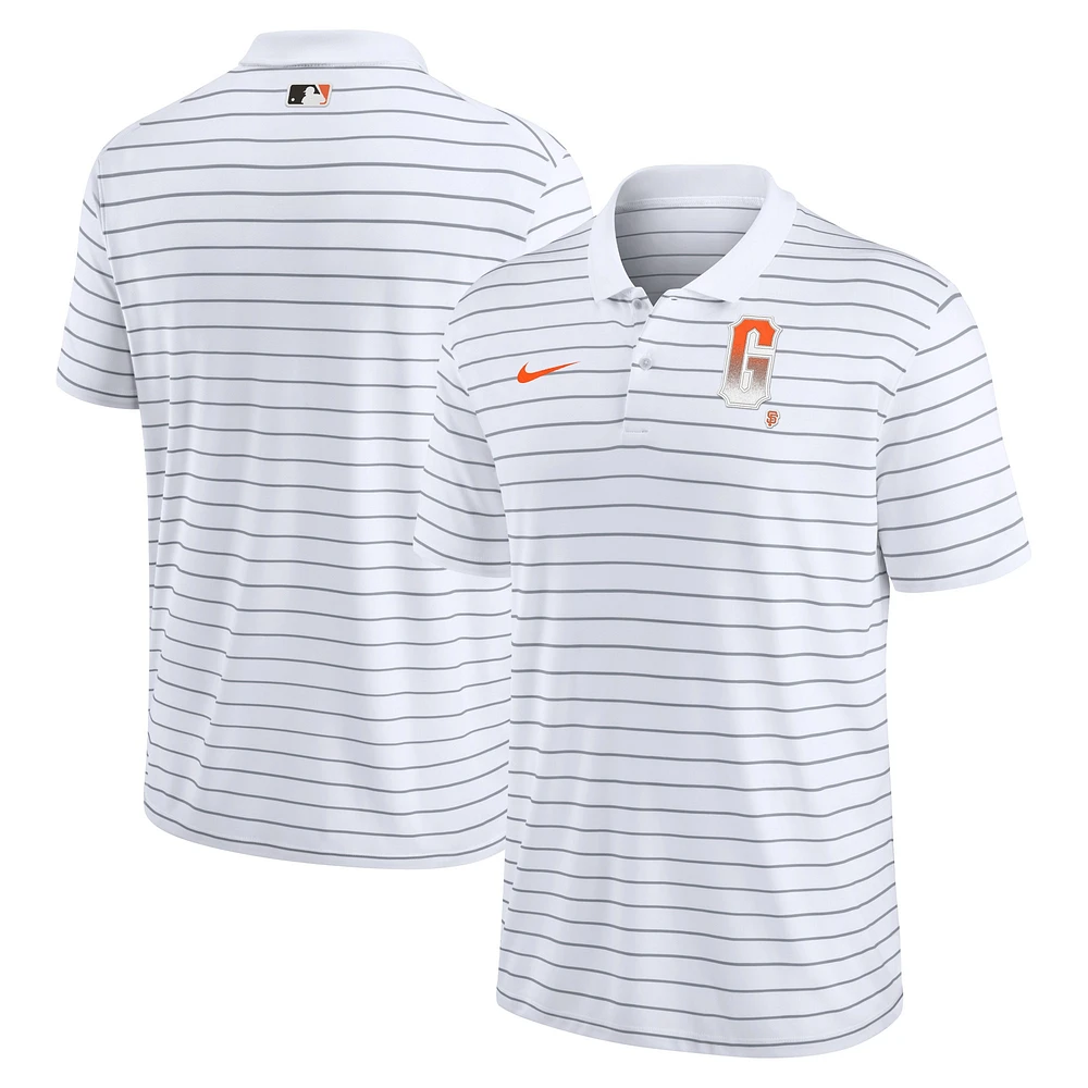 Polo Nike blanc San Francisco Giants City Connect Authentic Collection Victory Performance pour homme