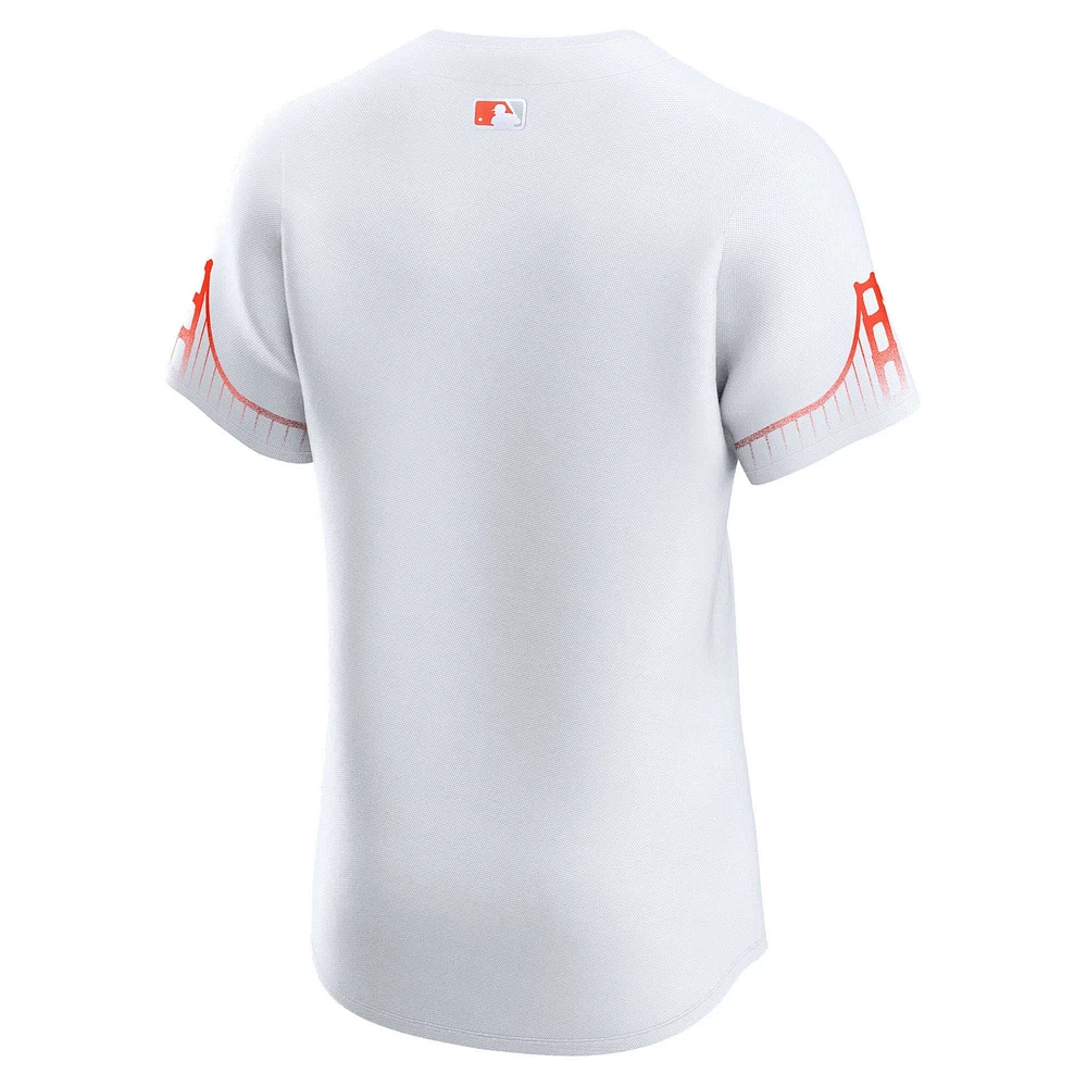 Maillot Nike City Connect Elite blanc pour homme des Giants de San Francisco