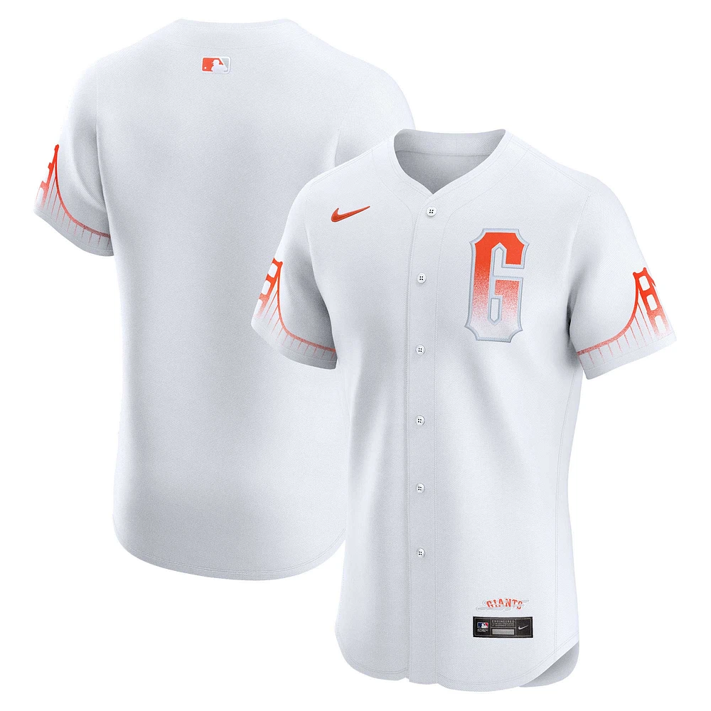 Maillot Nike City Connect Elite blanc pour homme des Giants de San Francisco