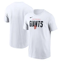 T-shirt Nike blanc San Francisco Giants Home Team Bracket Stack pour homme