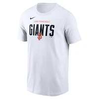 T-shirt Nike blanc San Francisco Giants Home Team Bracket Stack pour homme