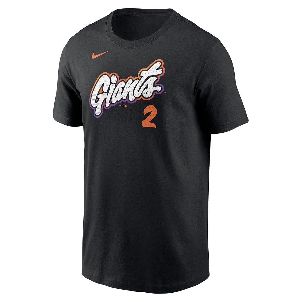 Men's Nike Willy Adames Black San Francisco Giants 2025 City Connect Fuse Name & Number T-Shirt