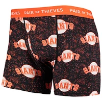Men's Pair of Thieves Black San Francisco Giants Super Fit 2-Pack Boxer Briefs Set
