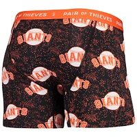 Men's Pair of Thieves Black San Francisco Giants Super Fit 2-Pack Boxer Briefs Set