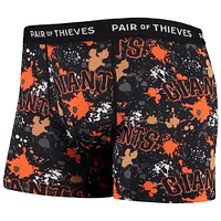 Men's Pair of Thieves Black San Francisco Giants Super Fit 2-Pack Boxer Briefs Set