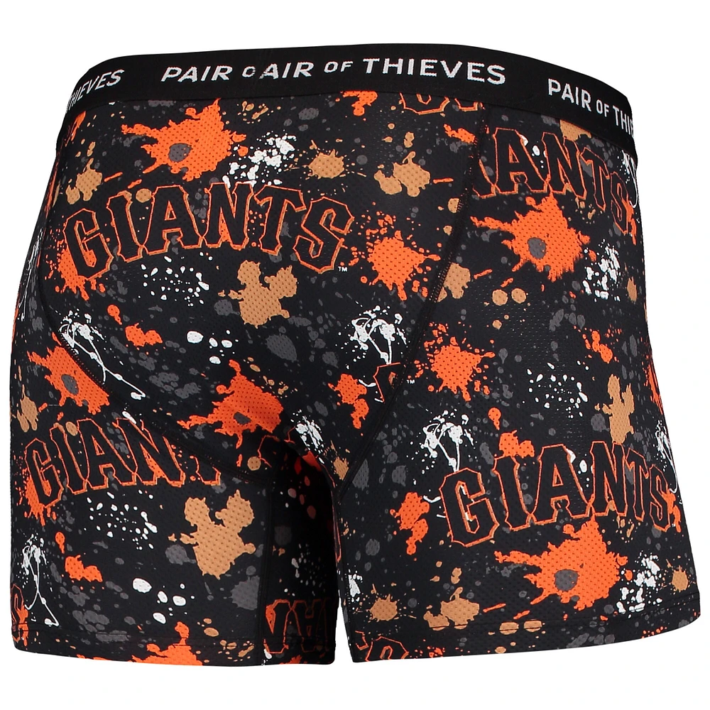 Men's Pair of Thieves Black San Francisco Giants Super Fit 2-Pack Boxer Briefs Set