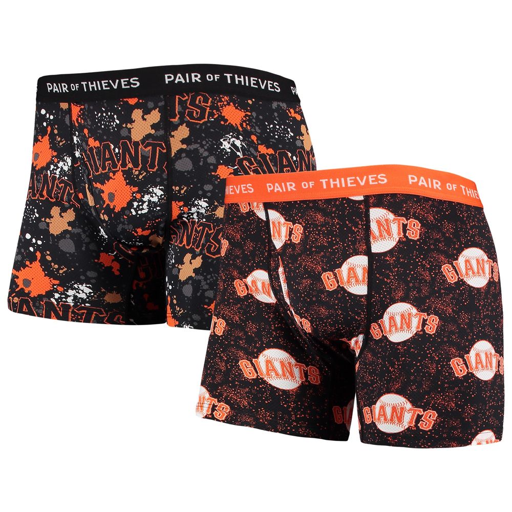 Men's Pair of Thieves Black San Francisco Giants Super Fit 2-Pack Boxer Briefs Set