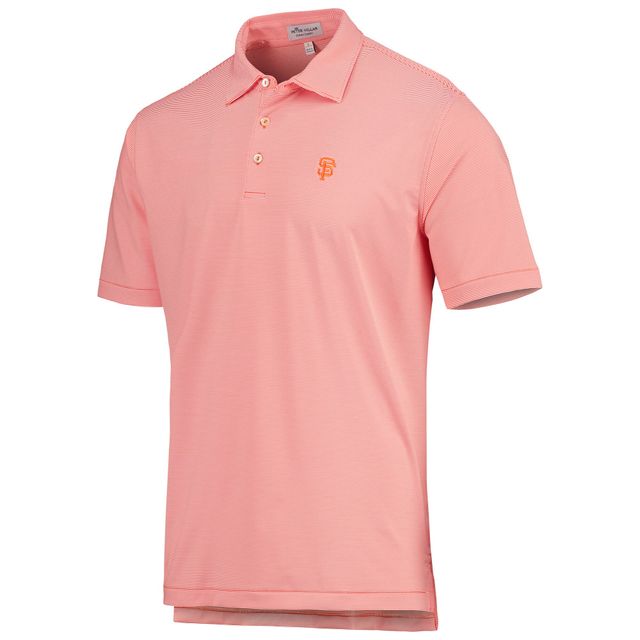 Polo orange Peter Millar San Francisco Giants Jubilee Stripe pour homme