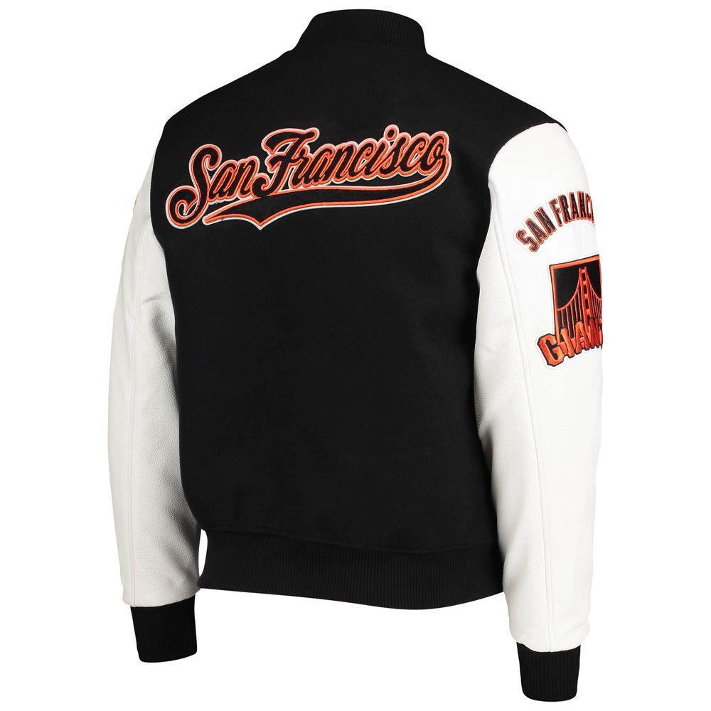 Men's San Francisco 49ers Pro Standard Black Full-Zip Varsity Jacket