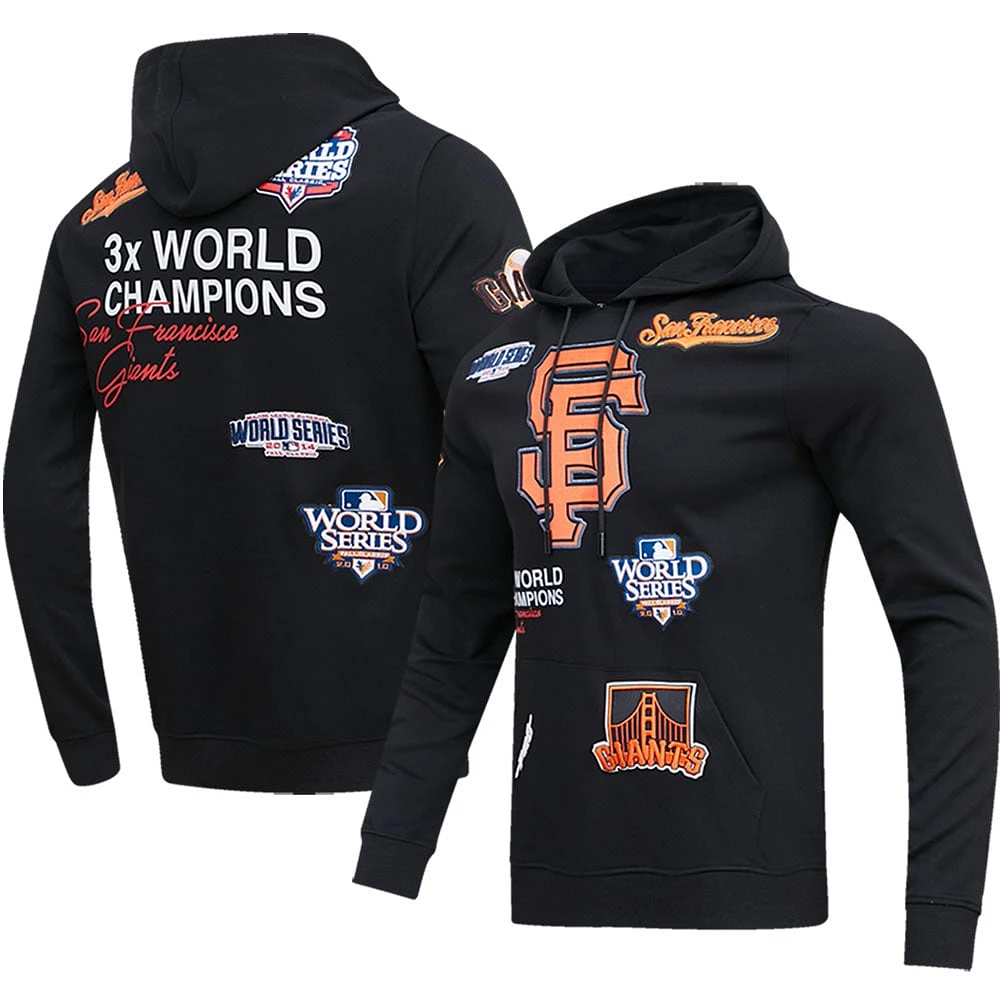 Sweat à capuche Pro Standard noir pour homme San Francisco Giants Championship