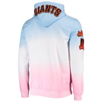 Men's Pro Standard Blue/Pink San Francisco Giants Ombre Pullover Hoodie