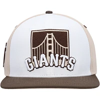 Men's Pro Standard White/Brown San Francisco Giants Chocolate Ice Cream Drip Snapback Hat