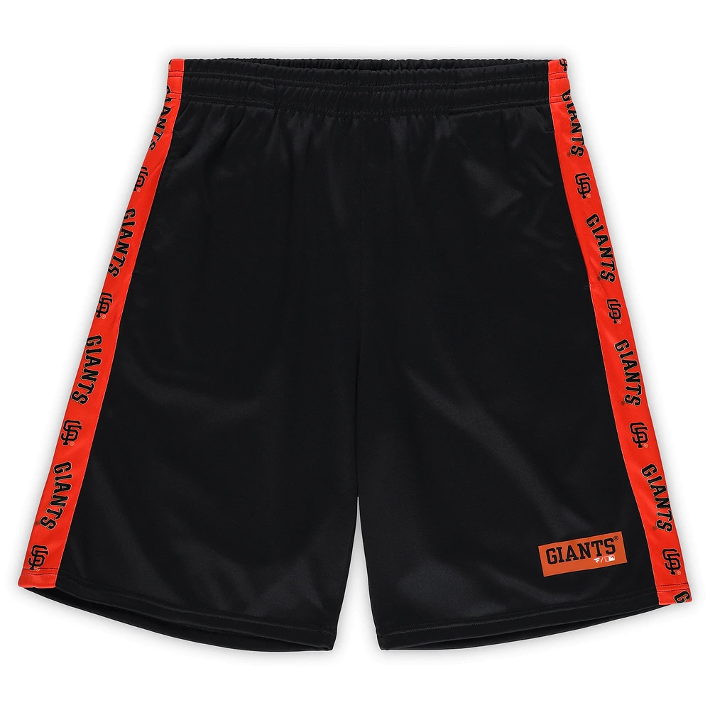 Men's Profile Black San Francisco Giants Big & Tall Fleece Shorts