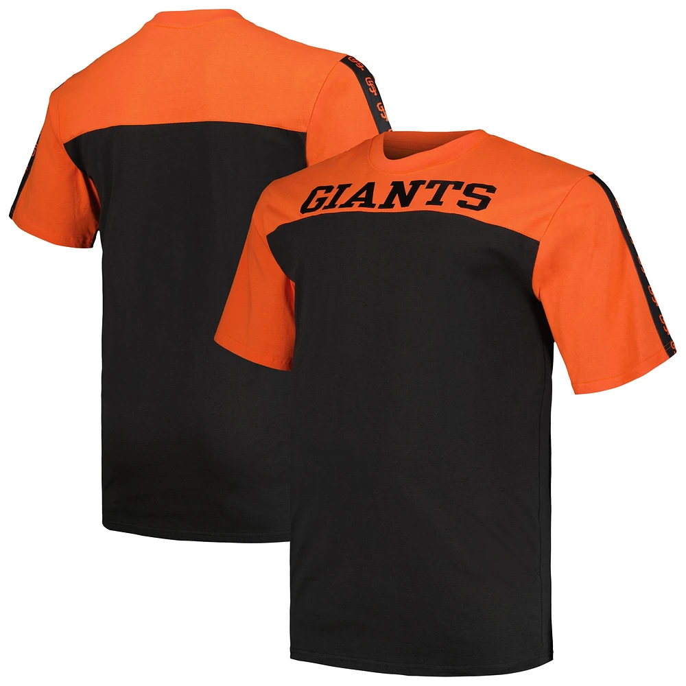 T-shirt en tricot Big & Tall Yoke des San Francisco Giants Profile orange/noir pour homme