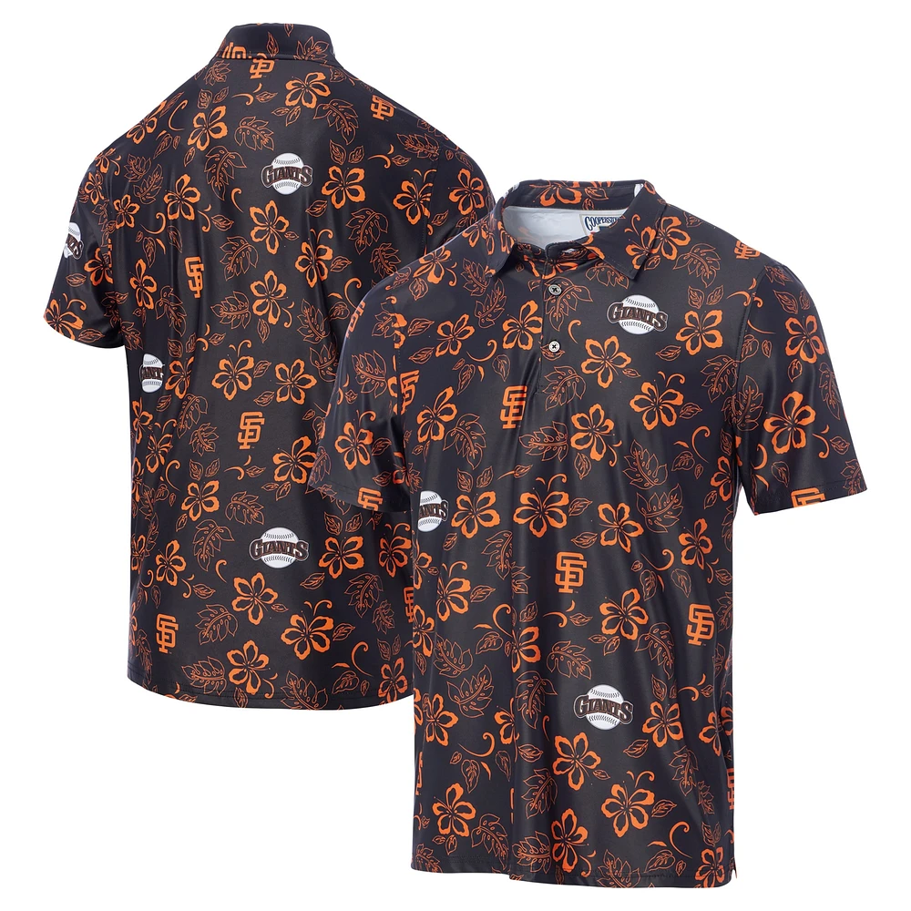 Polo de performance Reyn Spooner pour hommes, noir, San Francisco Giants, collection Cooperstown