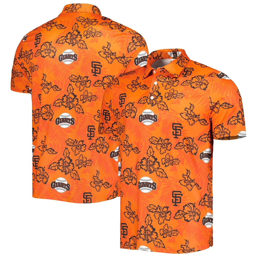 Men's Reyn Spooner Orange San Francisco Giants Cooperstown Collection Puamana Print Polo