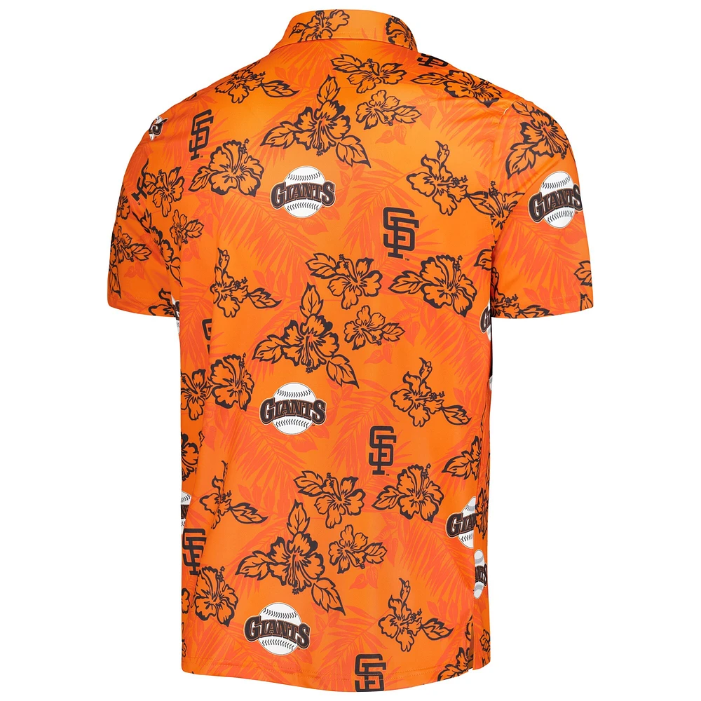 Men's Reyn Spooner Orange San Francisco Giants Cooperstown Collection Puamana Print Polo