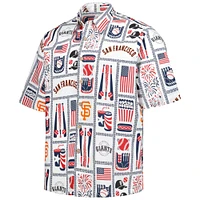 Chemise boutonnée Americana des Giants de San Francisco pour homme Reyn Spooner, blanche