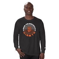 T-shirt à manches longues noir Starter pour homme, motif mi-temps des Giants de San Francisco