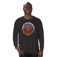 T-shirt à manches longues noir Starter pour homme, motif mi-temps des Giants de San Francisco