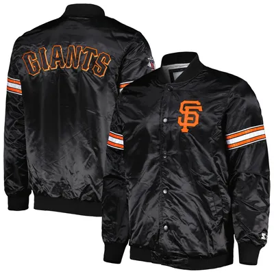 San Francisco 49ers Starter Throwback Warm Up Pitch Satin Full-Snap Varsity  Jacket - White