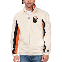 Men's Starter Cream San Francisco Giants Rebound Cooperstown Collection Full-Zip Track Jacket