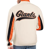 Veste de survêtement entièrement zippée Starter Cream San Francisco Giants Rebound Cooperstown Collection pour hommes