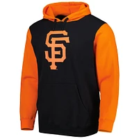 Sweat à capuche Stitches noir/orange San Francisco Giants Team pour homme