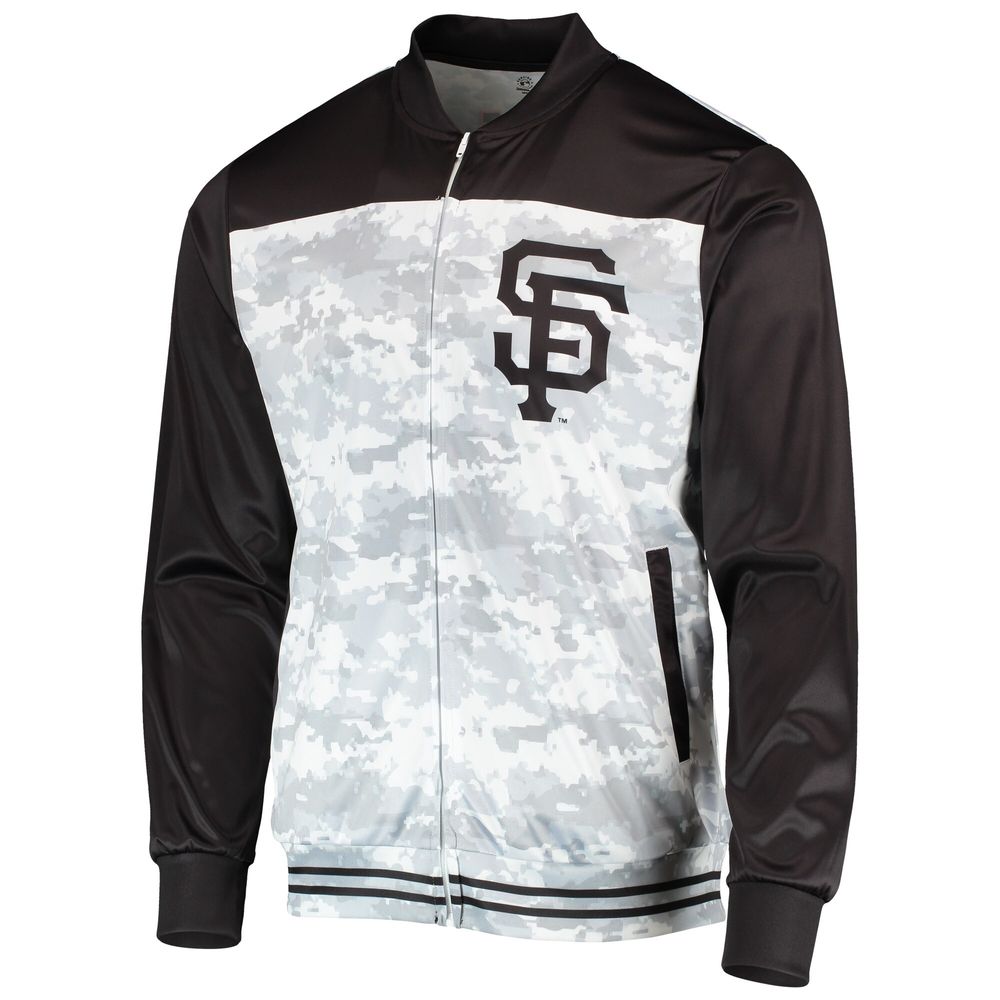 Men's Stitches Black San Francisco Giants Camo Full-Zip Jacket