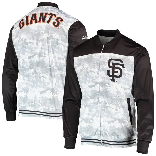 Veste à fermeture éclair intégrale pour homme Stitches Giants de San Francisco noire