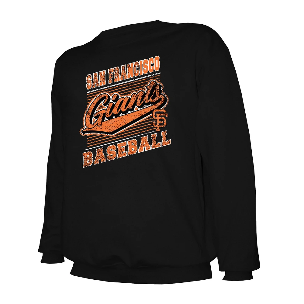 Men's Stitches Black San Francisco Giants Pullover Sweatshirt